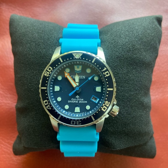 Citizen Other - Citizen Eco-Drive Blue and Silver Dive Watch